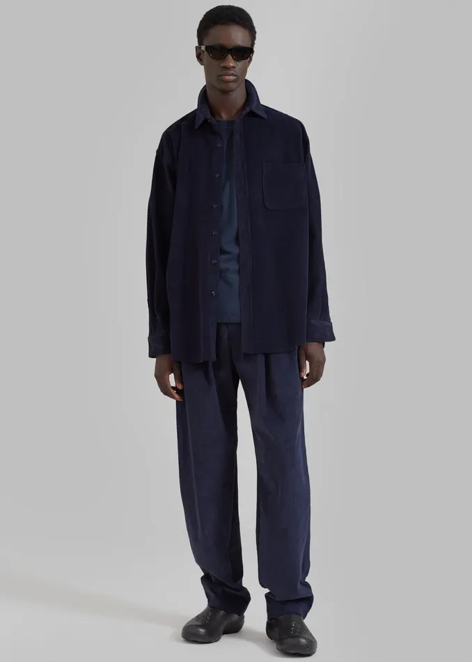 The Frankie Shop Bottoms Camden Corduroy Pants 8211 Navy 8211 Men