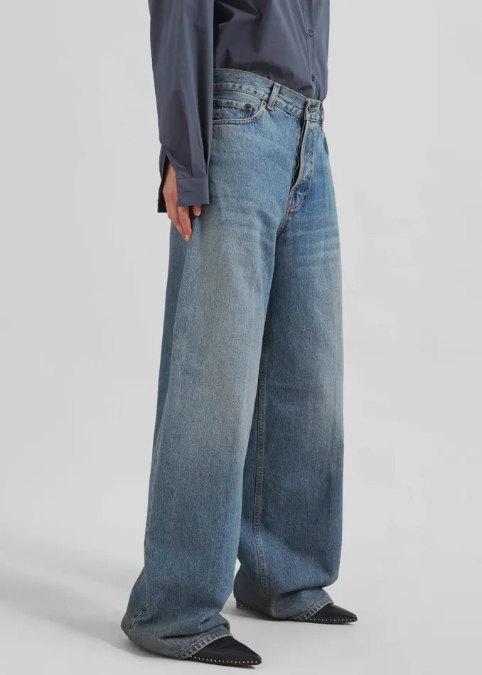 The Frankie Shop Bottoms Haikure Bethany Jeans 8211 Oil Blue 8211 Women