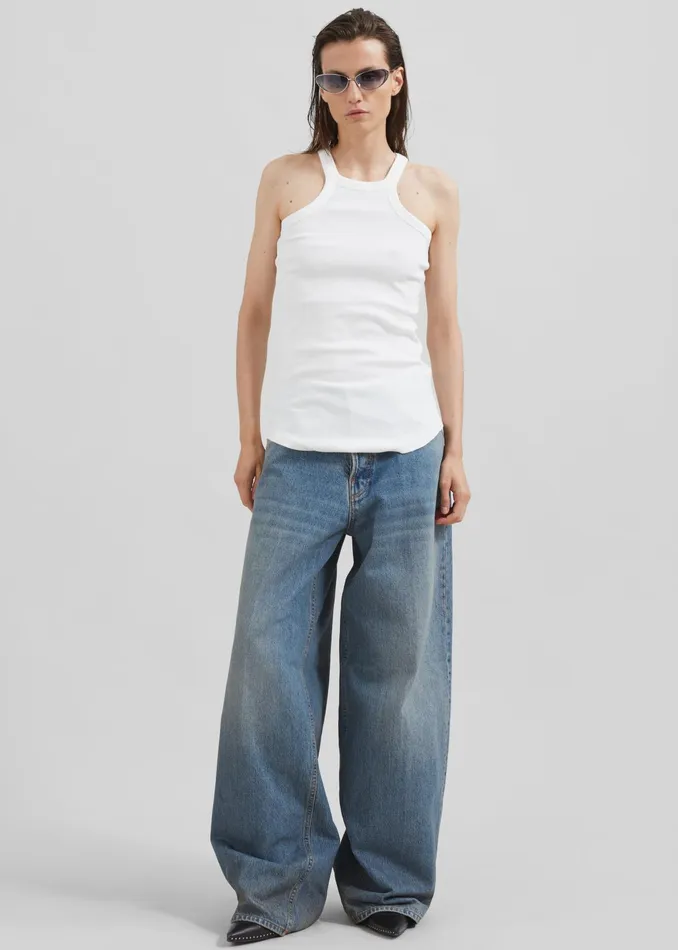 The Frankie Shop Bottoms Haikure Bethany Jeans 8211 Oil Blue 8211 Women