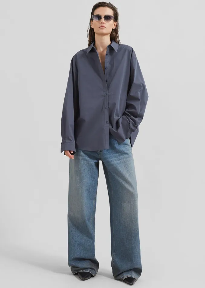 The Frankie Shop Bottoms Haikure Bethany Jeans 8211 Oil Blue 8211 Women
