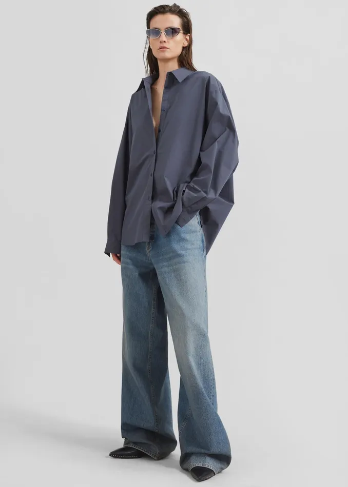 The Frankie Shop Bottoms Haikure Bethany Jeans 8211 Oil Blue 8211 Women
