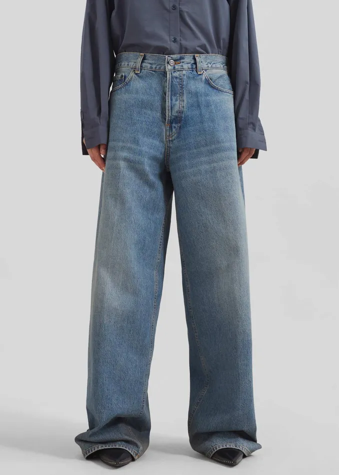The Frankie Shop Bottoms Haikure Bethany Jeans 8211 Oil Blue 8211 Women