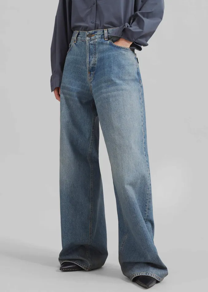 The Frankie Shop Bottoms Haikure Bethany Jeans 8211 Oil Blue 8211 Women