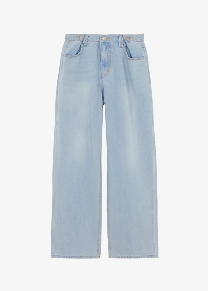 The Frankie Shop Bottoms Hayla Denim Pants 8211 Light Wash 8211 Women