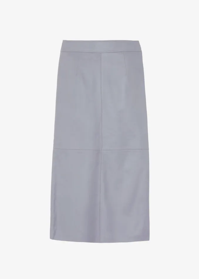 The Frankie Shop Bottoms Heather Leather Pencil Skirt 8211 Grey 8211 Women