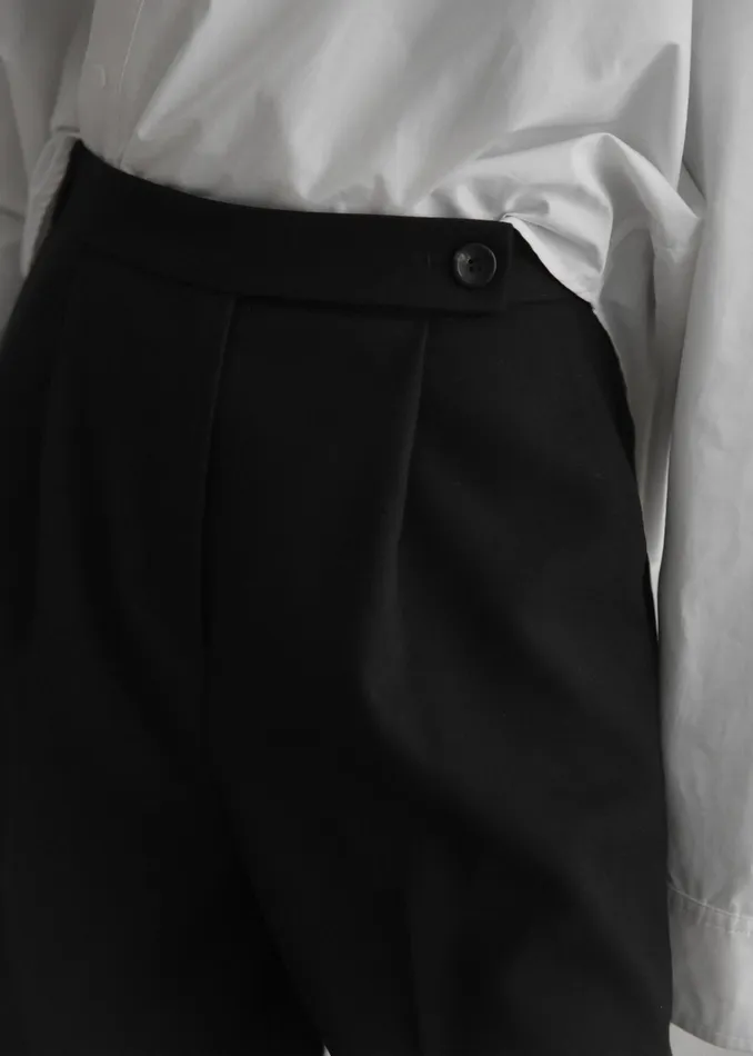 The Frankie Shop Bottoms Kamila Wide Leg Trousers 8211 Black 8211 Women