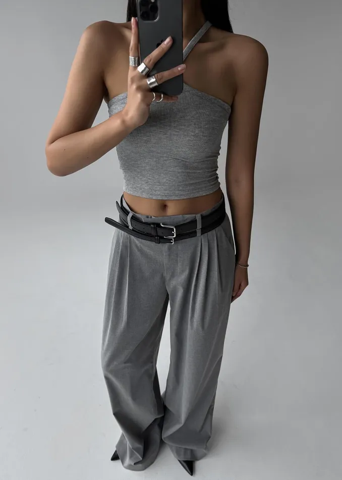 The Frankie Shop Bottoms Linna Trousers 8211 Light Grey 8211 Women