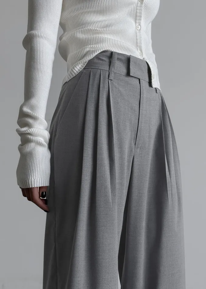 The Frankie Shop Bottoms Linna Trousers 8211 Light Grey 8211 Women
