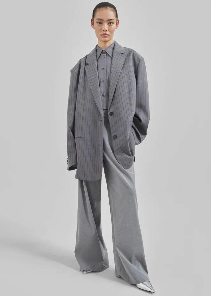 The Frankie Shop Bottoms Linna Trousers 8211 Light Grey 8211 Women