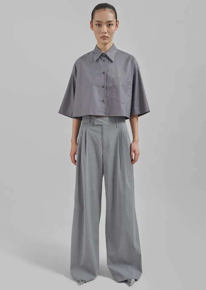 The Frankie Shop Bottoms Linna Trousers 8211 Light Grey 8211 Women