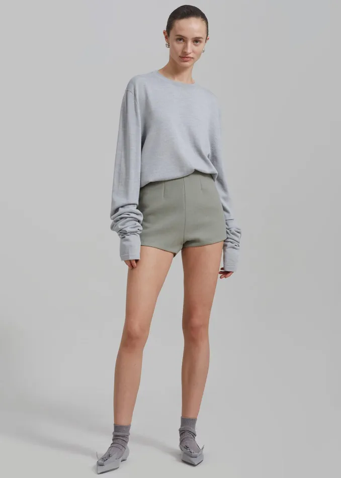 The Frankie Shop Bottoms Mira Hot Pants 8211 Sage 8211 Women