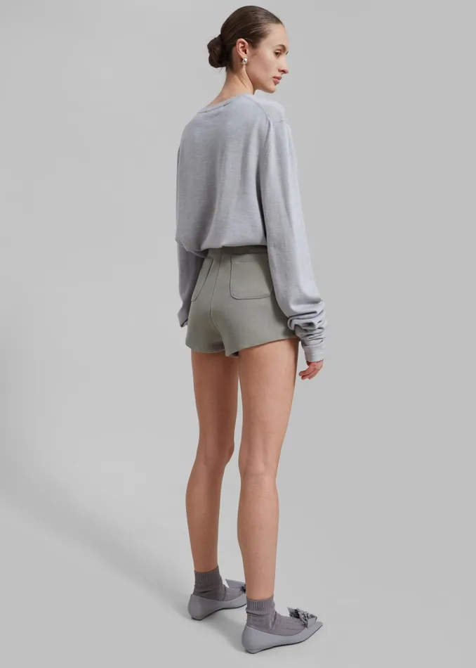 The Frankie Shop Bottoms Mira Hot Pants 8211 Sage 8211 Women