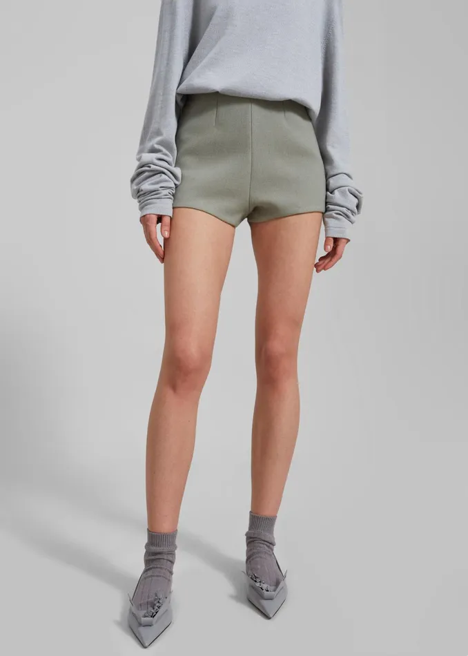The Frankie Shop Bottoms Mira Hot Pants 8211 Sage 8211 Women