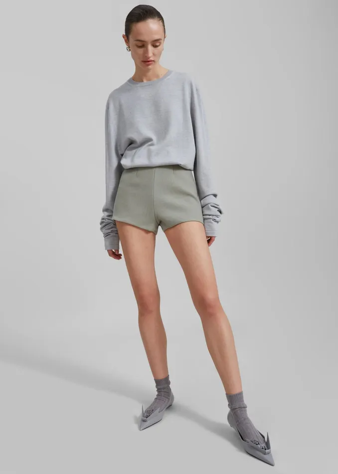 The Frankie Shop Bottoms Mira Hot Pants 8211 Sage 8211 Women