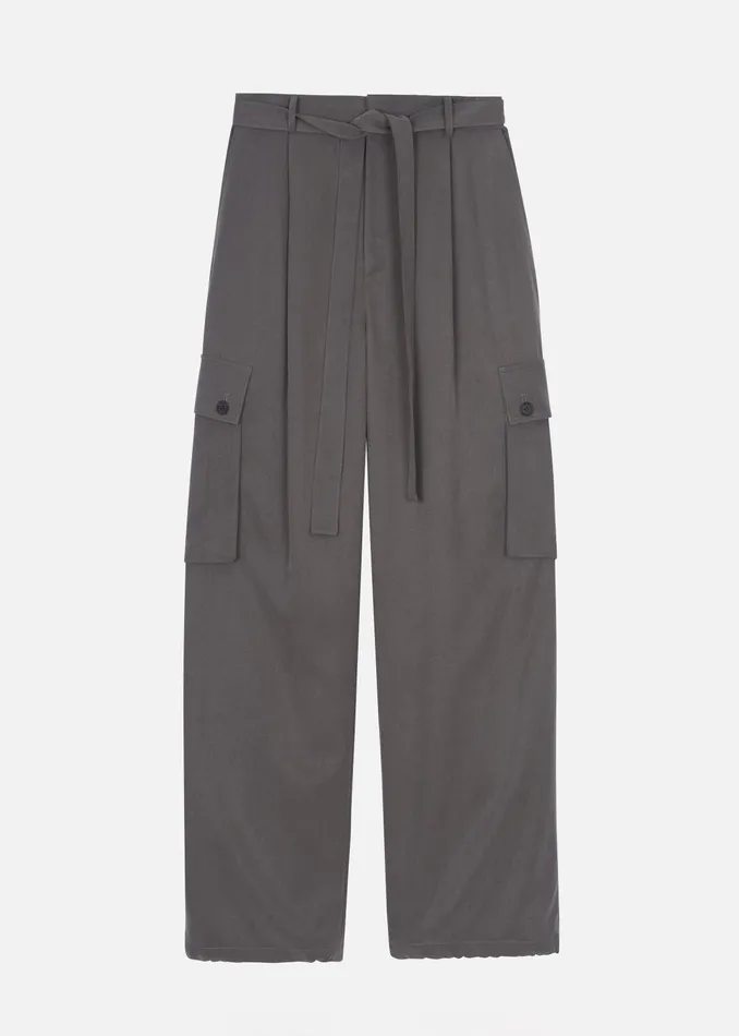 The Frankie Shop Bottoms Nyro Cargo Pants 8211 Charcoal 8211 Women