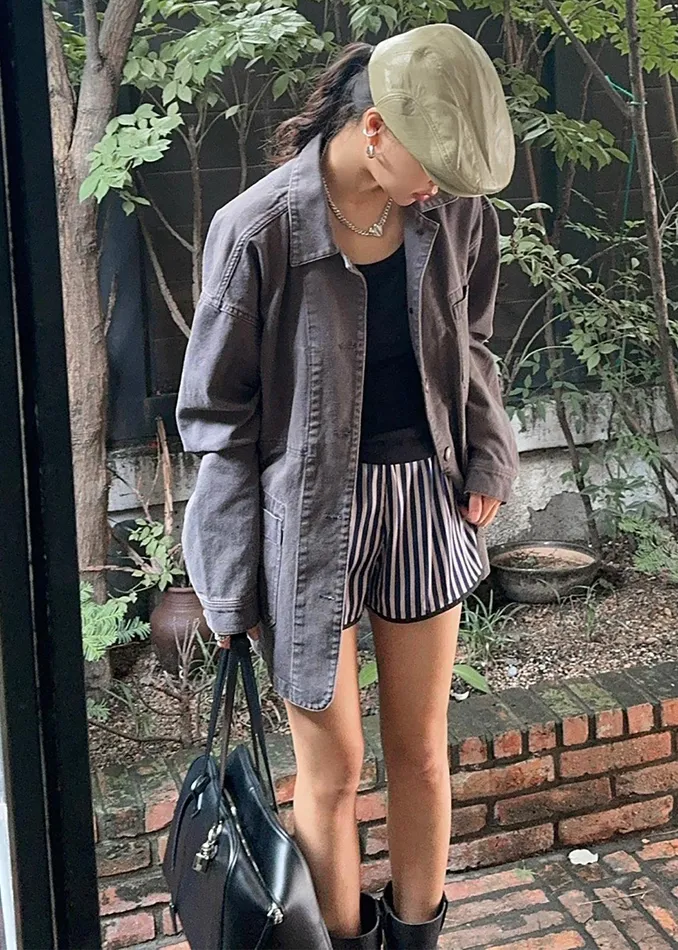 The Frankie Shop Bottoms Oradea Striped Shorts 8211 BluePink 8211 Women
