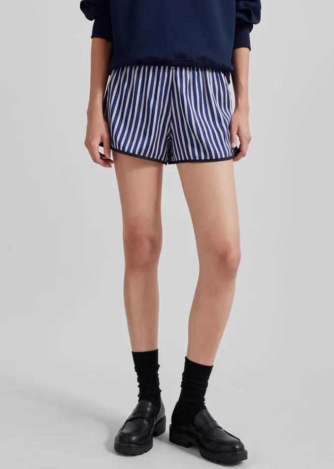 The Frankie Shop Bottoms Oradea Striped Shorts 8211 BluePink 8211 Women