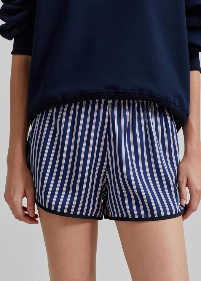 The Frankie Shop Bottoms Oradea Striped Shorts 8211 BluePink 8211 Women