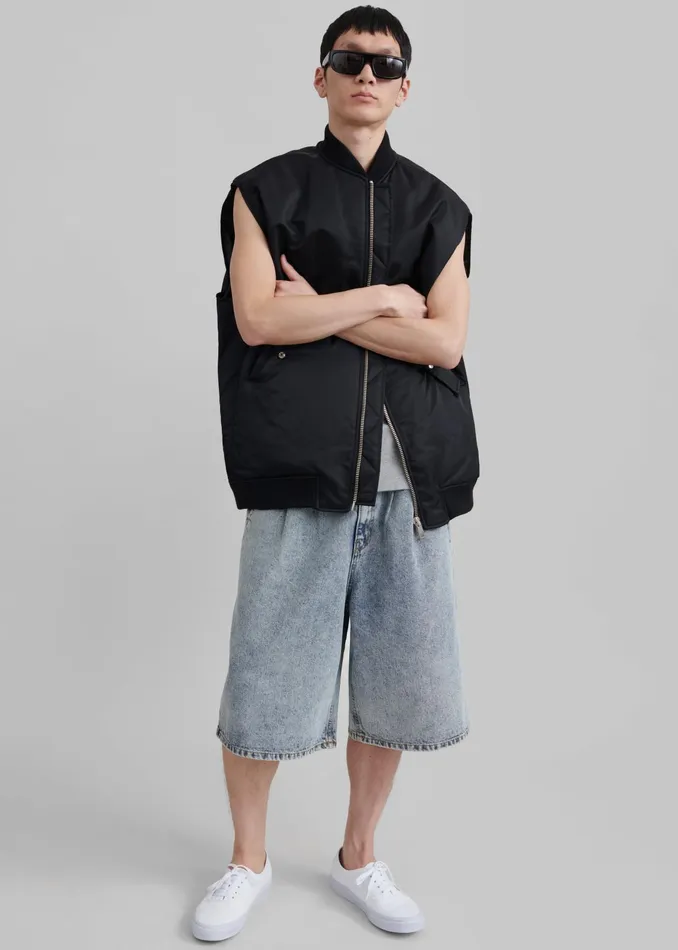 The Frankie Shop Bottoms Otto Denim Bermuda Shorts 8211 Blue 8211 Men