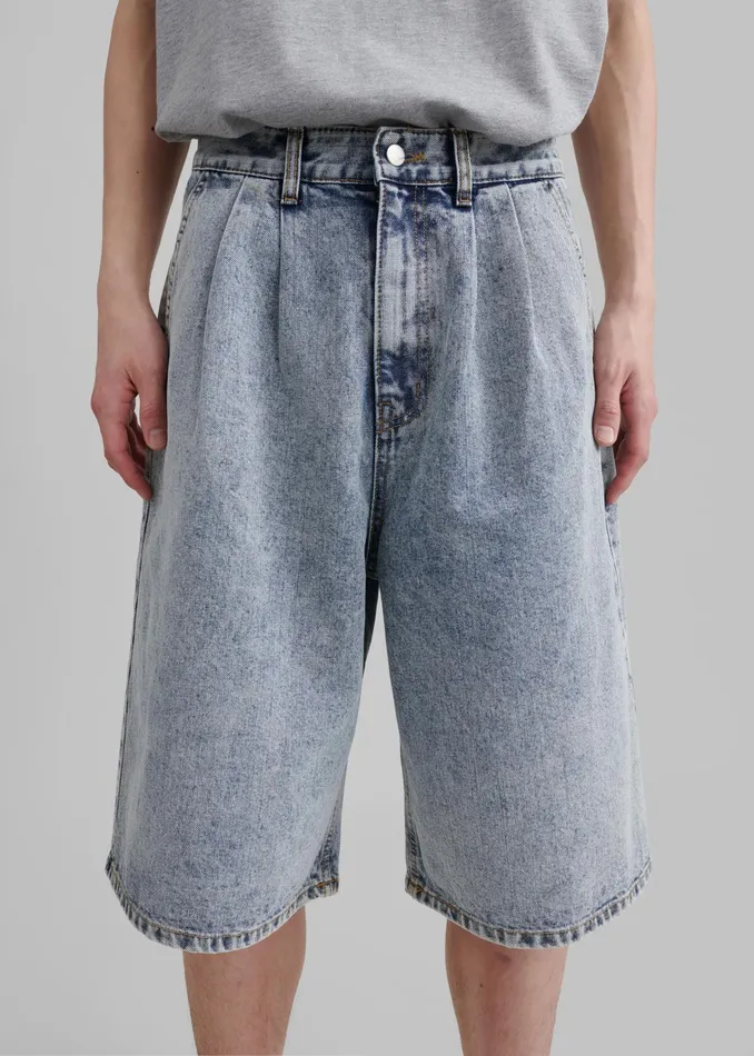 The Frankie Shop Bottoms Otto Denim Bermuda Shorts 8211 Blue 8211 Men