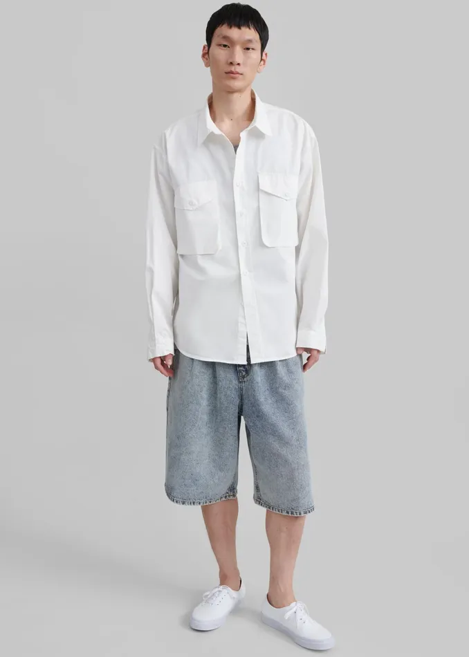 The Frankie Shop Bottoms Otto Denim Bermuda Shorts 8211 Blue 8211 Men