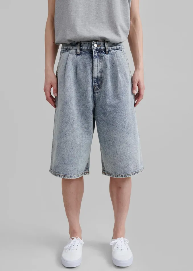 The Frankie Shop Bottoms Otto Denim Bermuda Shorts 8211 Blue 8211 Men