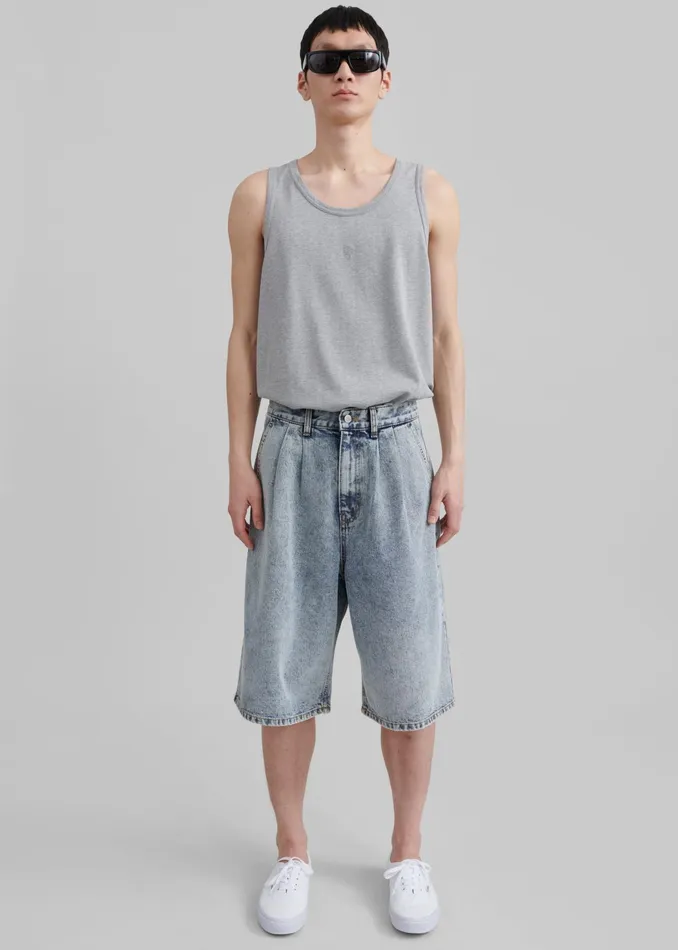The Frankie Shop Bottoms Otto Denim Bermuda Shorts 8211 Blue 8211 Men