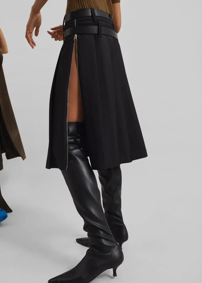 The Frankie Shop Bottoms Sarina Pleated Skirt 8211 Black 8211 Women