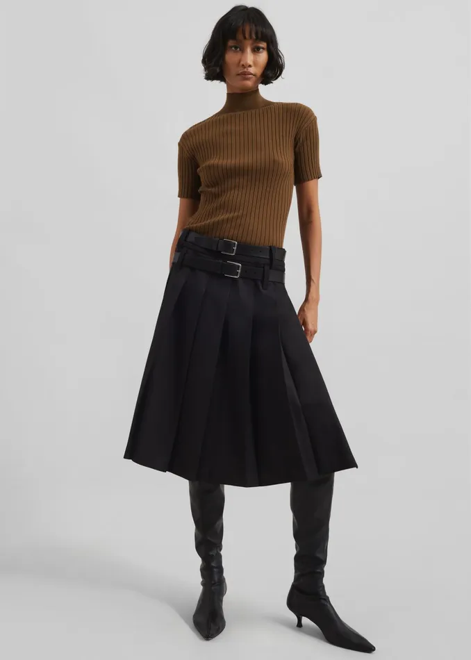 The Frankie Shop Bottoms Sarina Pleated Skirt 8211 Black 8211 Women