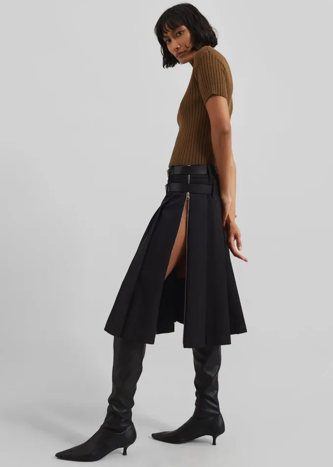 The Frankie Shop Bottoms Sarina Pleated Skirt 8211 Black 8211 Women