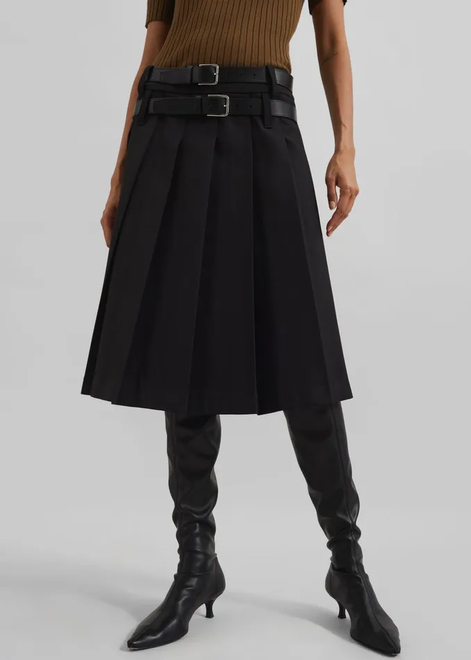 The Frankie Shop Bottoms Sarina Pleated Skirt 8211 Black 8211 Women