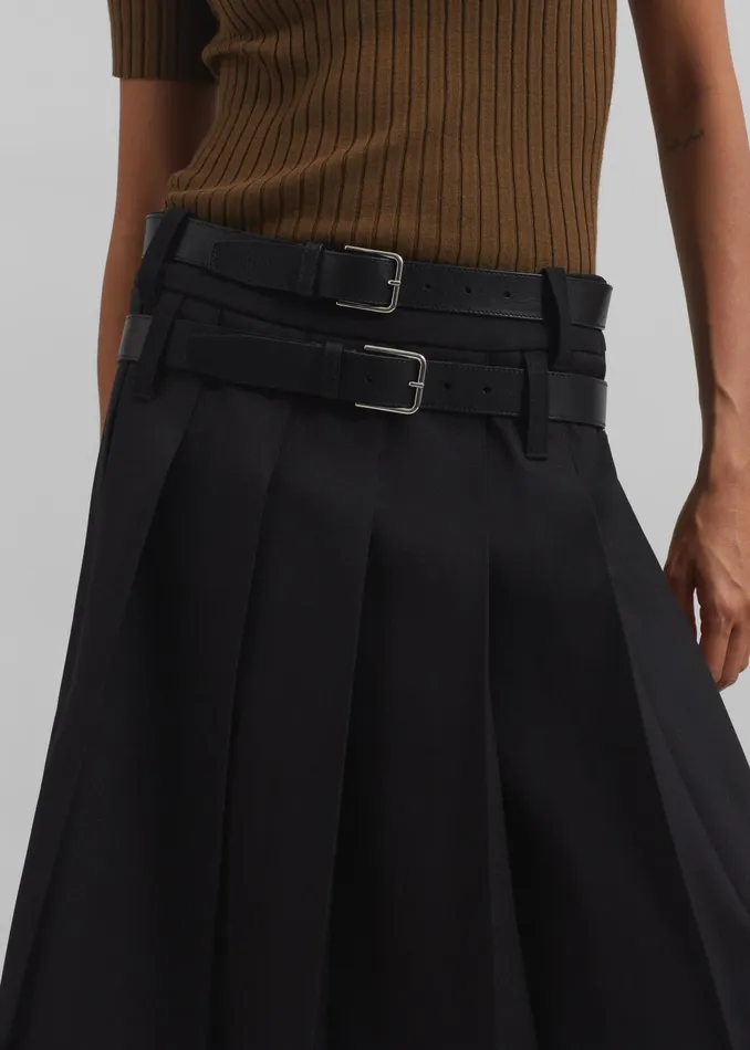 The Frankie Shop Bottoms Sarina Pleated Skirt 8211 Black 8211 Women