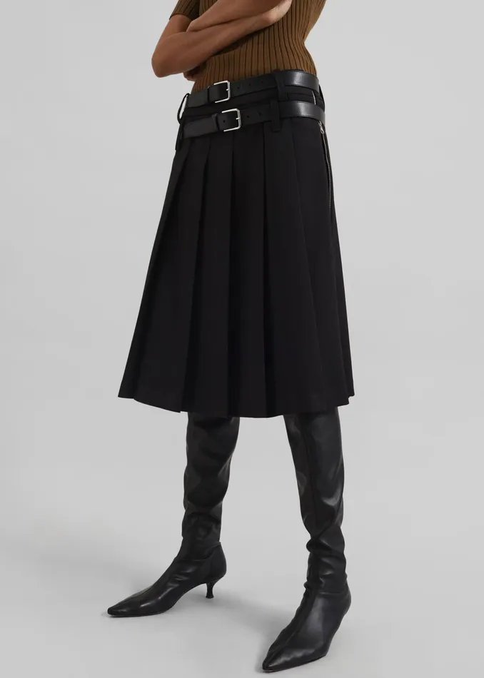 The Frankie Shop Bottoms Sarina Pleated Skirt 8211 Black 8211 Women