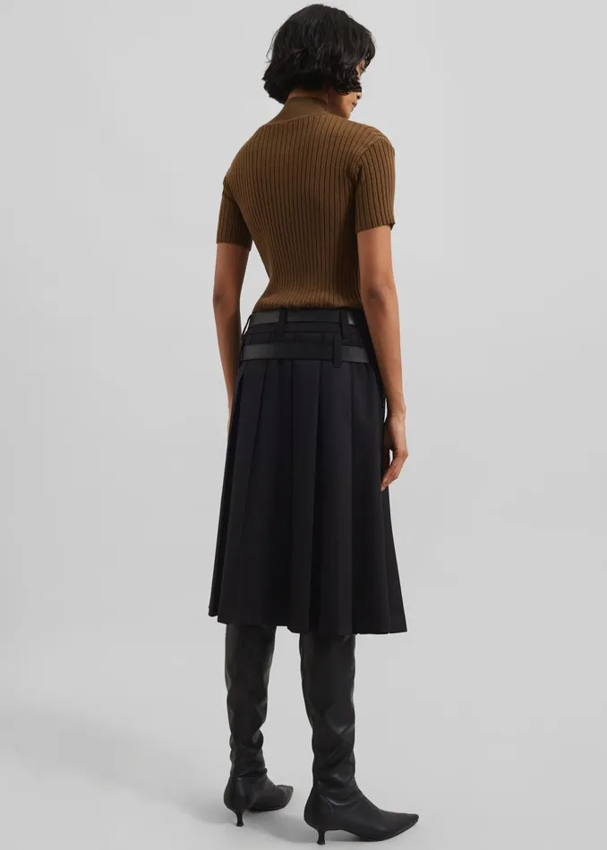 The Frankie Shop Bottoms Sarina Pleated Skirt 8211 Black 8211 Women