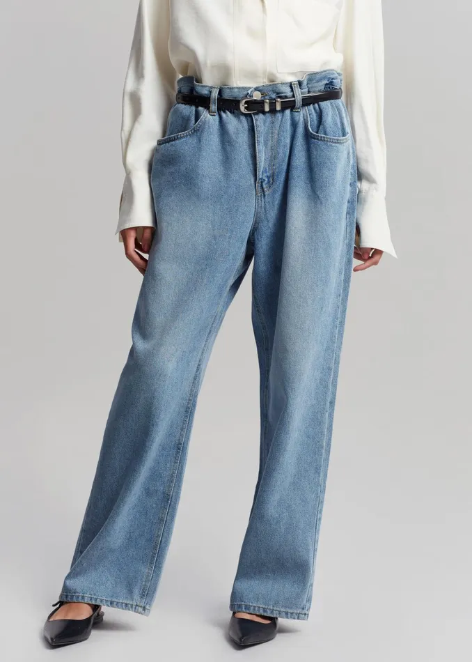 The Frankie Shop Bottoms Talte Jeans 8211 Worn Wash 8211 Women