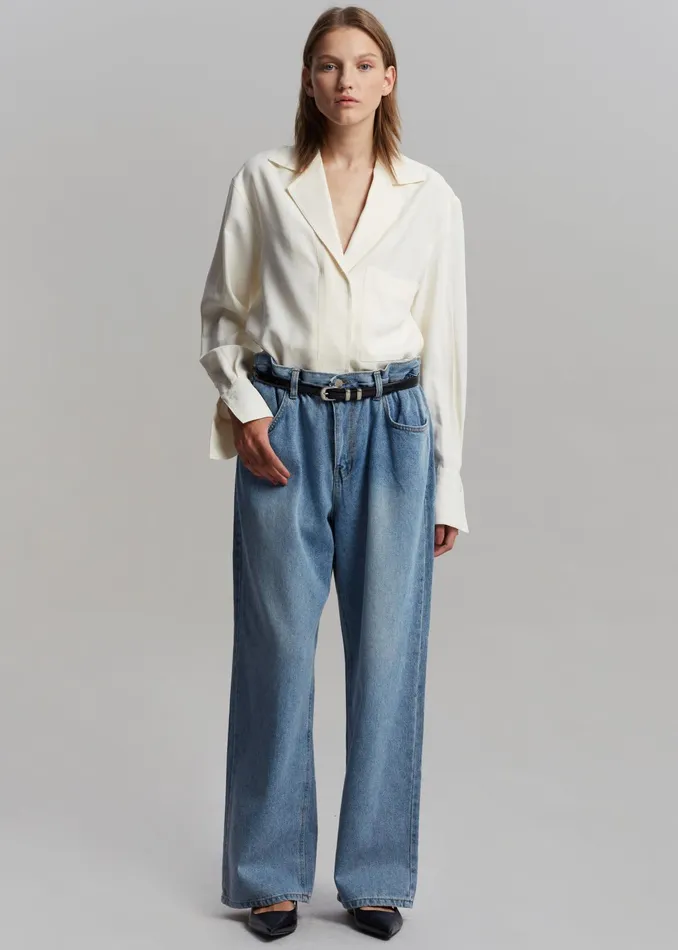 The Frankie Shop Bottoms Talte Jeans 8211 Worn Wash 8211 Women