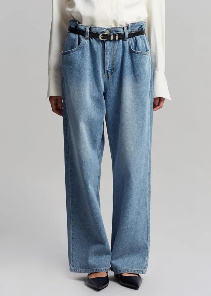 The Frankie Shop Bottoms Talte Jeans 8211 Worn Wash 8211 Women