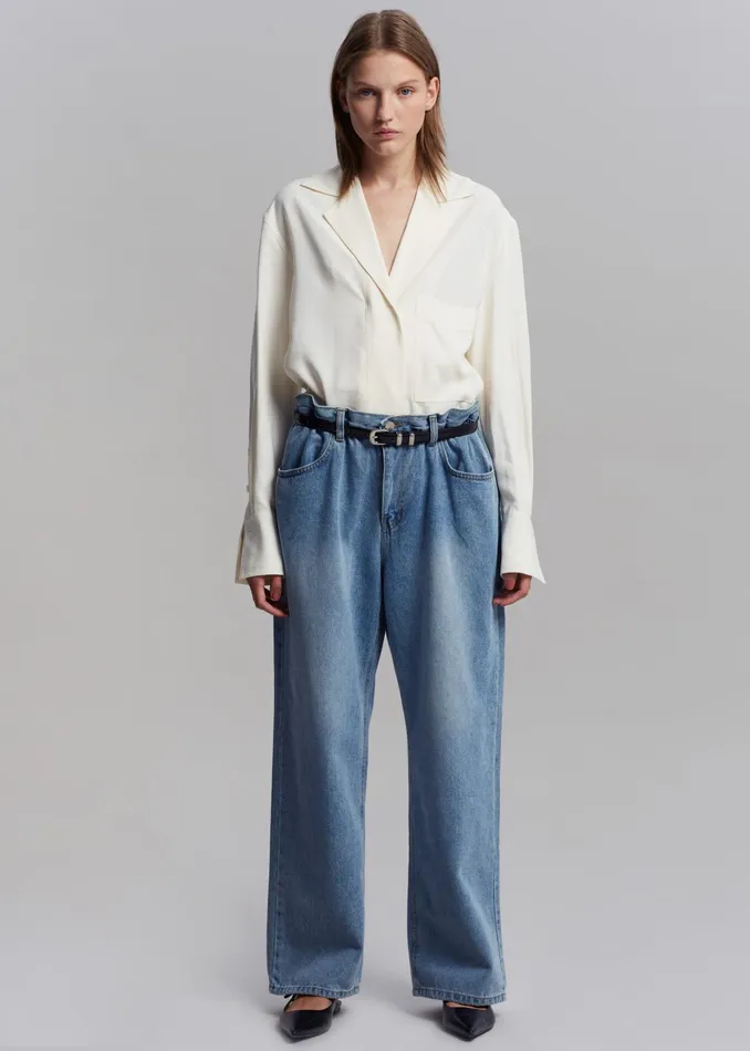 The Frankie Shop Bottoms Talte Jeans 8211 Worn Wash 8211 Women