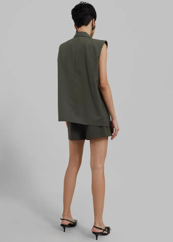 The Frankie Shop Bottoms Xandra Mini Shorts 8211 Khaki 8211 Women