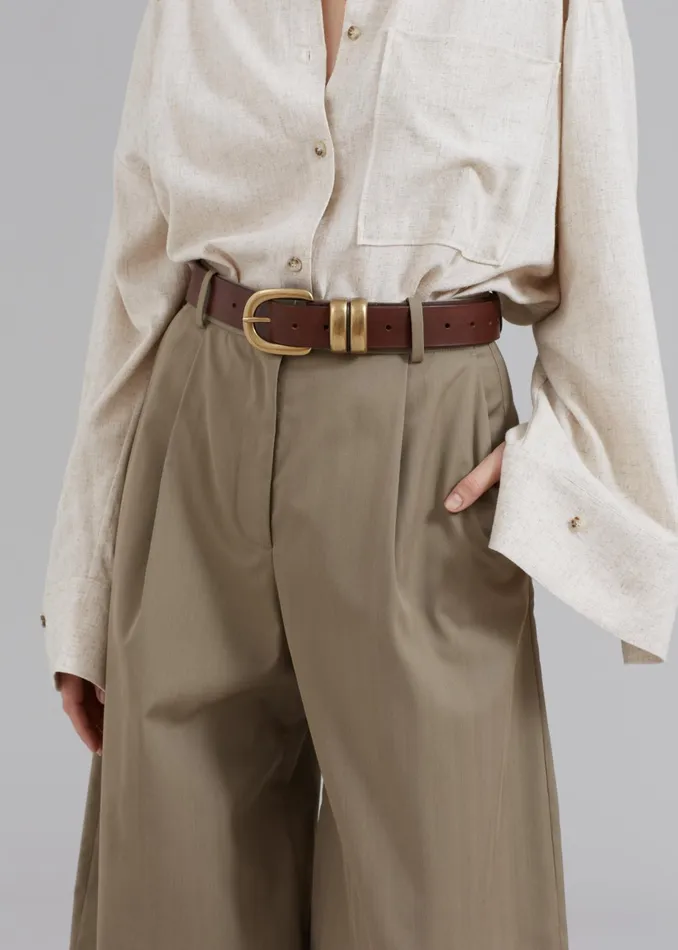 The Frankie Shop By Malene Birger Zoira Belt 8211 Dark Brown 8211 Women