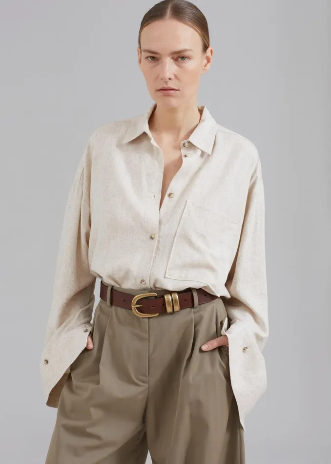 The Frankie Shop By Malene Birger Zoira Belt 8211 Dark Brown 8211 Women