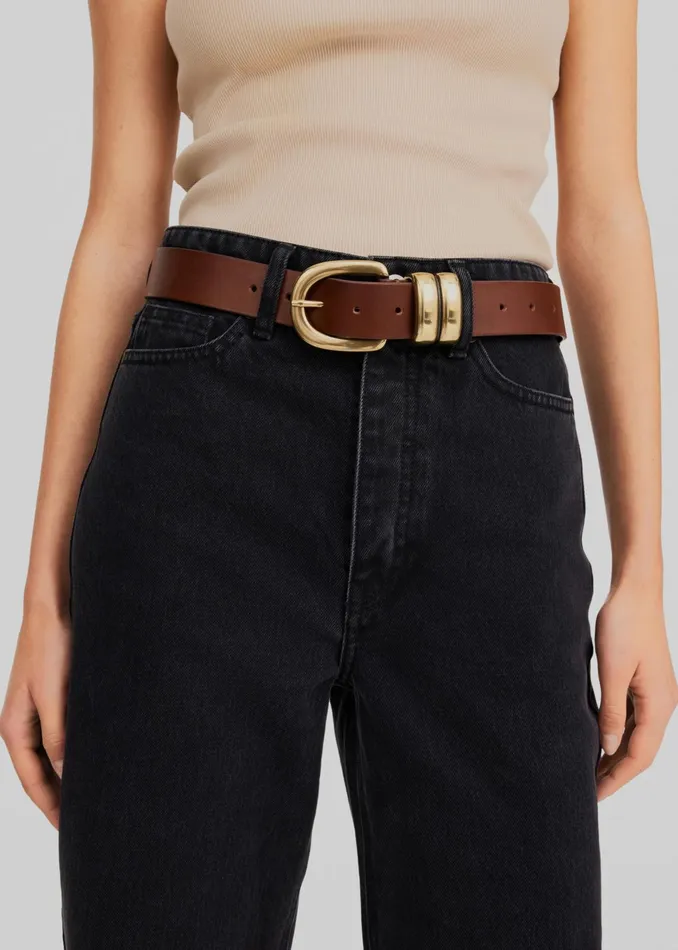 The Frankie Shop By Malene Birger Zoira Belt 8211 Dark Brown 8211 Women
