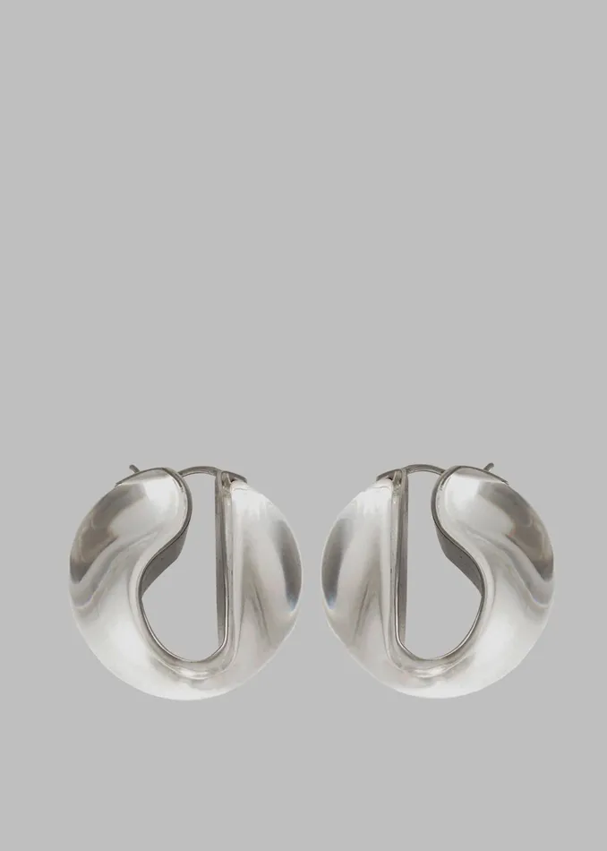 The Frankie Shop Coperni Logo Earrings 8211 Clear Transparent 8211 Women