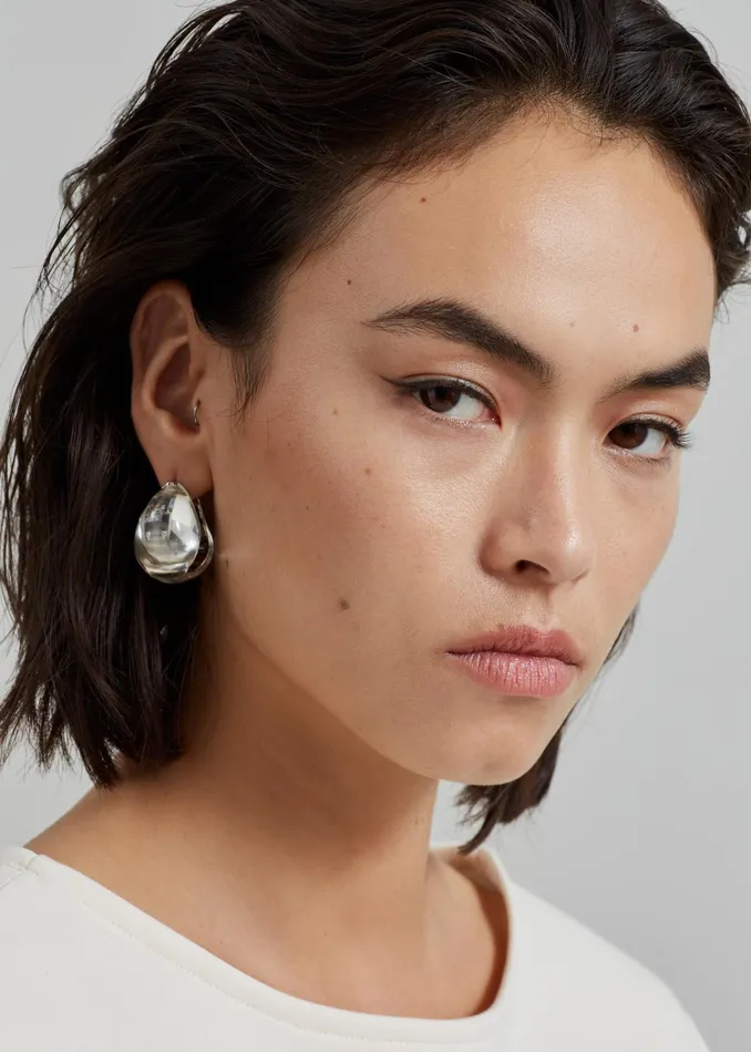 The Frankie Shop Coperni Logo Earrings 8211 Clear Transparent 8211 Women