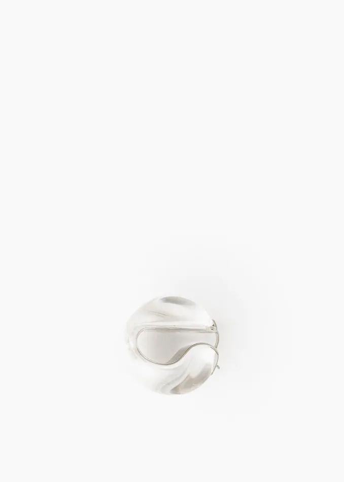 The Frankie Shop Coperni Logo Earrings 8211 Clear Transparent 8211 Women