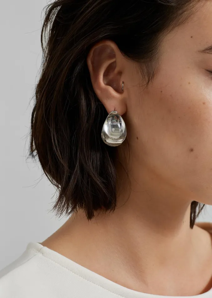 The Frankie Shop Coperni Logo Earrings 8211 Clear Transparent 8211 Women