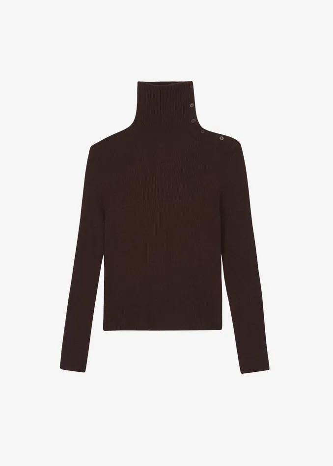 The Frankie Shop Knitwear Devar Turtleneck Sweater 8211 Brown 8211 Women