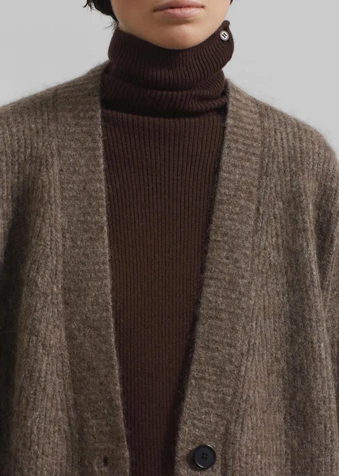 The Frankie Shop Knitwear Devar Turtleneck Sweater 8211 Brown 8211 Women