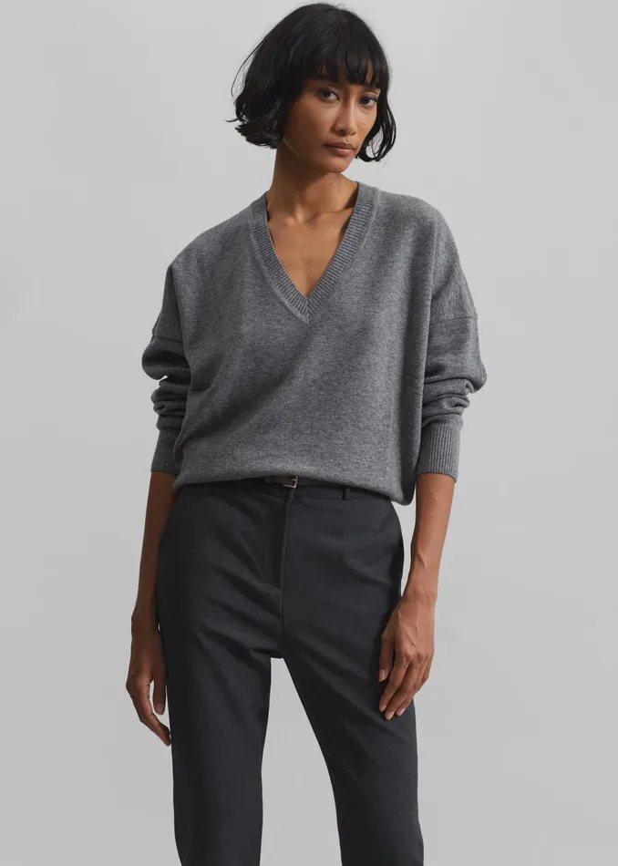The Frankie Shop Knitwear Isha Sweater 8211 Grey 8211 Women