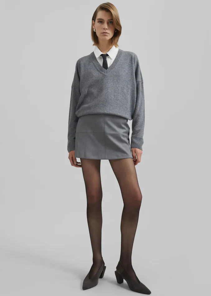 The Frankie Shop Knitwear Isha Sweater 8211 Grey 8211 Women